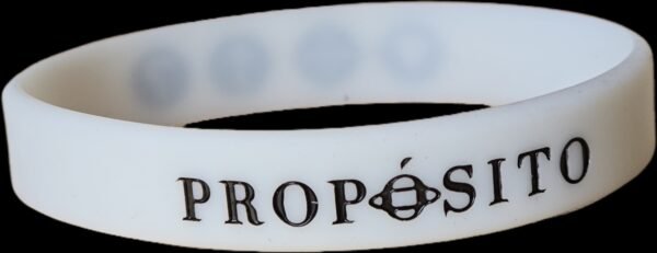 Pulsera blanca propósito (grande) 202x12x2